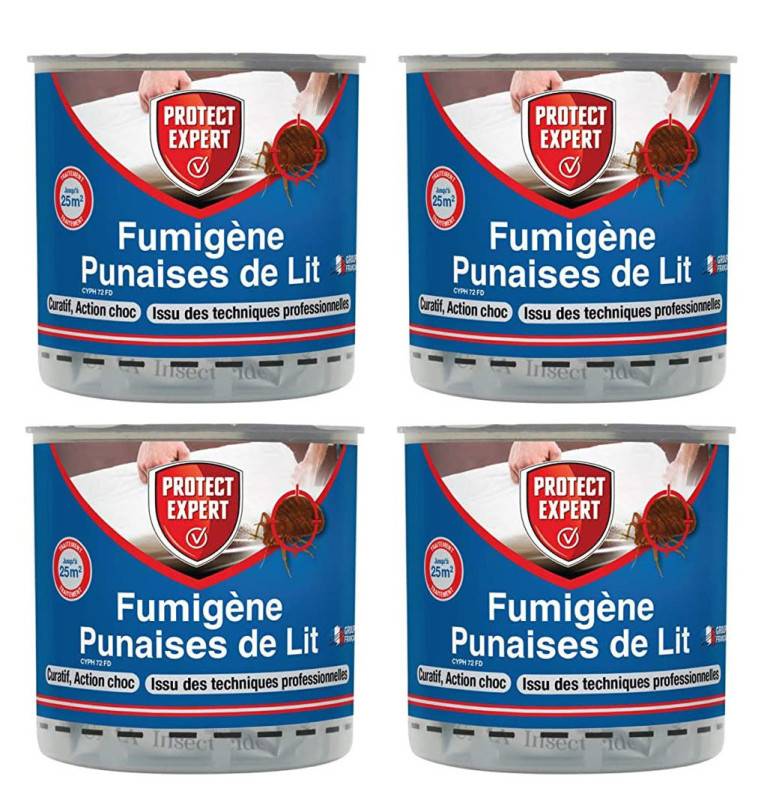 Lot de 4 boites de Fumigène anti-punaises de lit 10grs