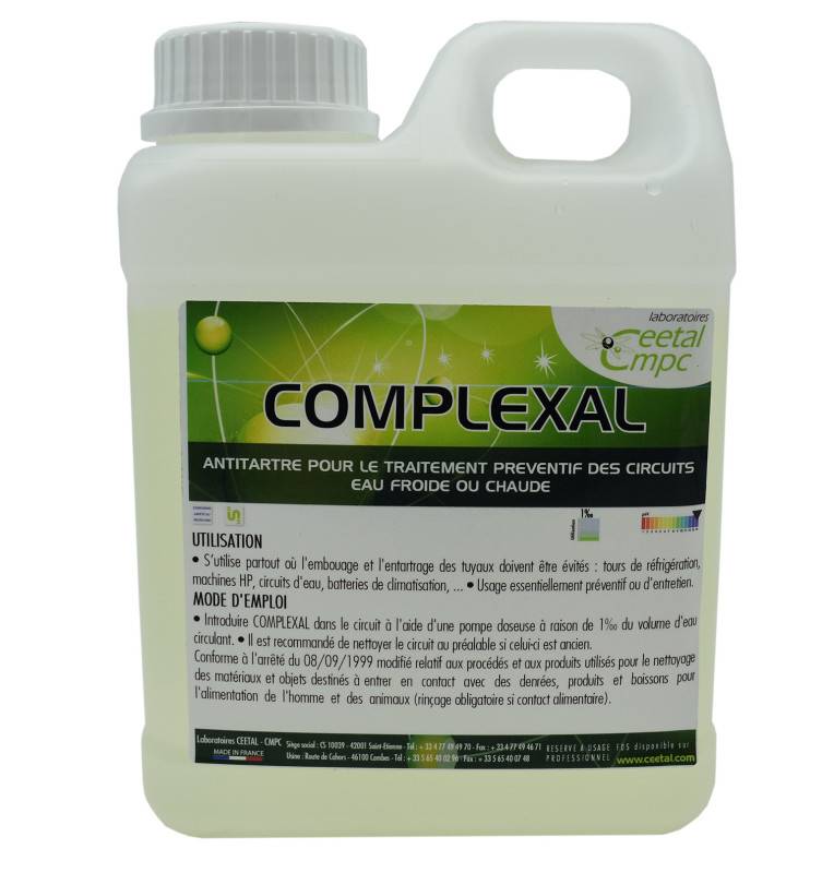 Nettoyant antitartre COMPLEXAL pour circuits eau froide ou chaude