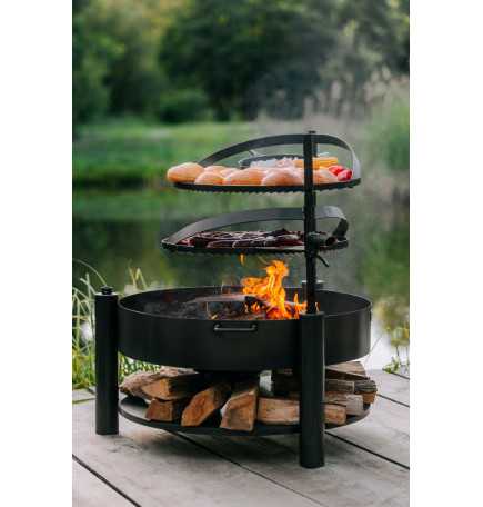 Grille de barbecue en acier inoxydable pour l'extérieur, poêle à charbon  portable étanche, accessoires de cuisine, XR50