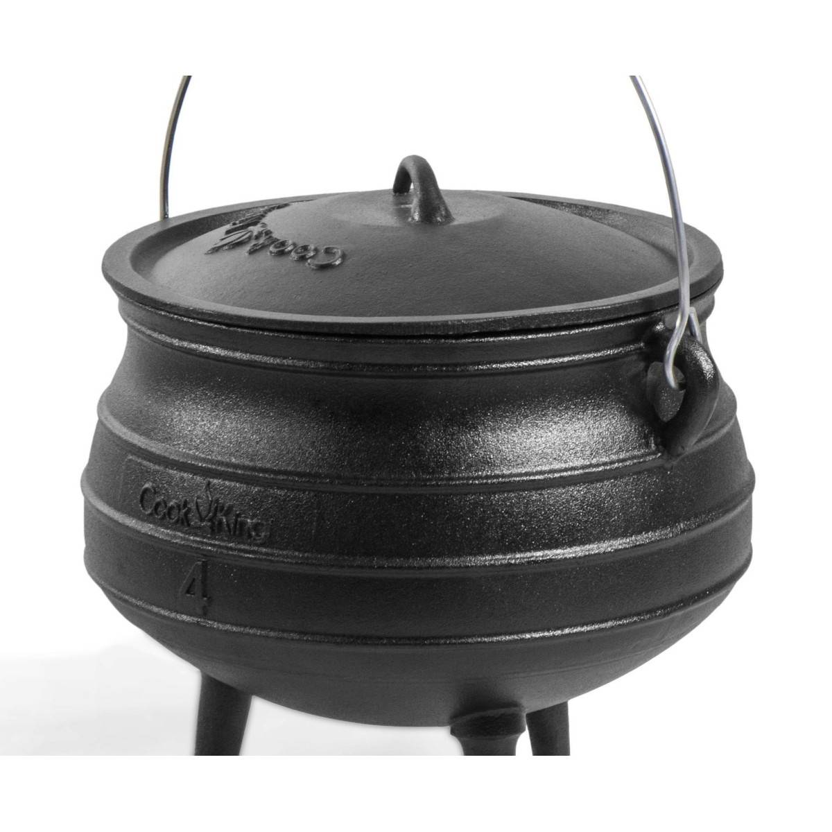 African pot in grey cast iron 6 to 13L | Lid included