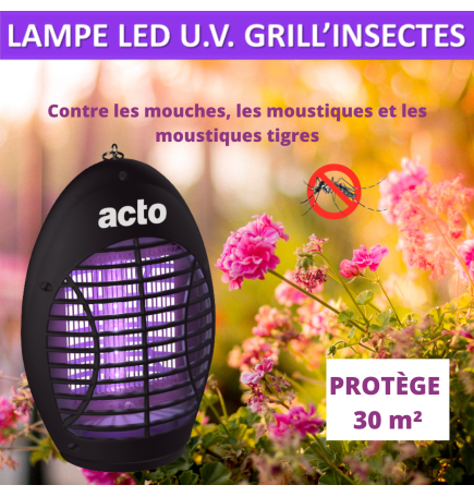 Lampe LED nomade Anti-Moustiques 2 en 1 Barrière à Insectes 
