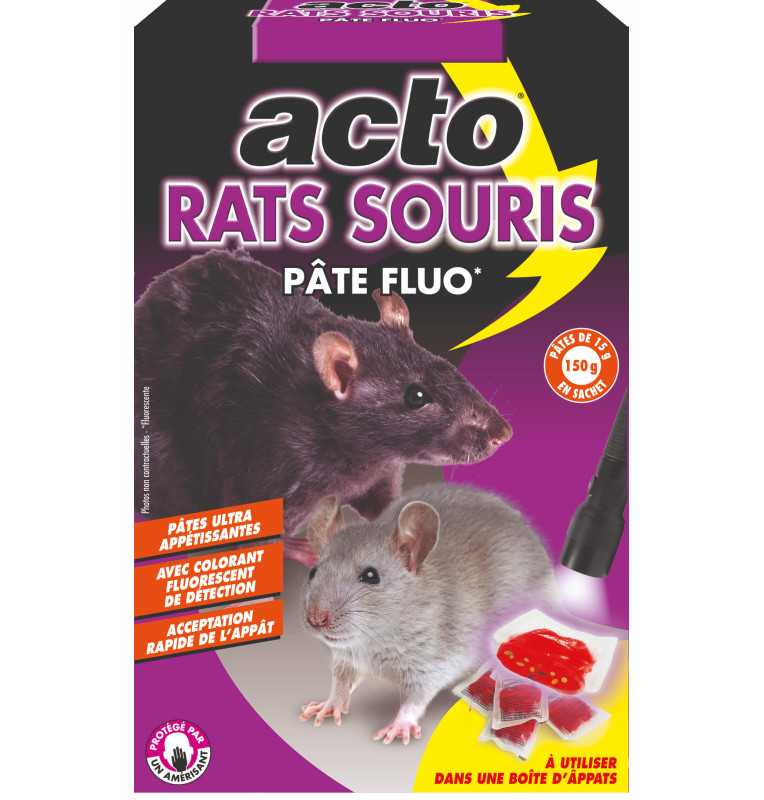 ACTO RATS-MOUSE-Rodent Bait Paste FLUO - 150grs