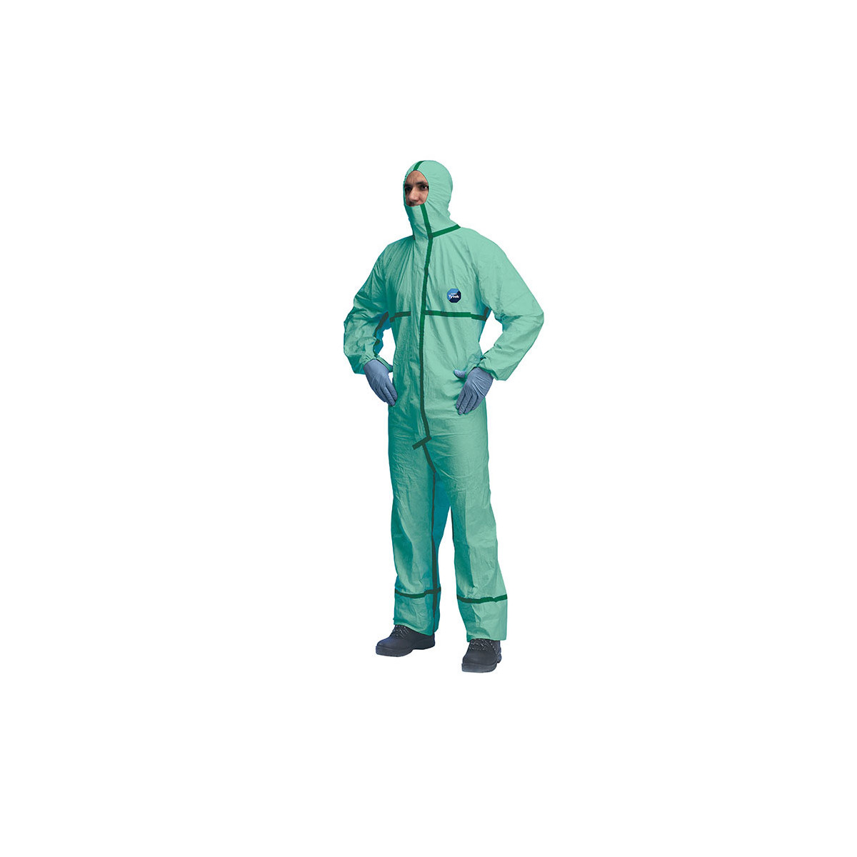 Tyvek 600 Plus Green Dupont Suit - Full Chemical Protection