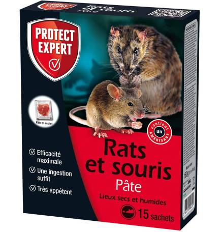 Protect Exprt Ras et Souris Pâte en sachet 15 x 10 grs