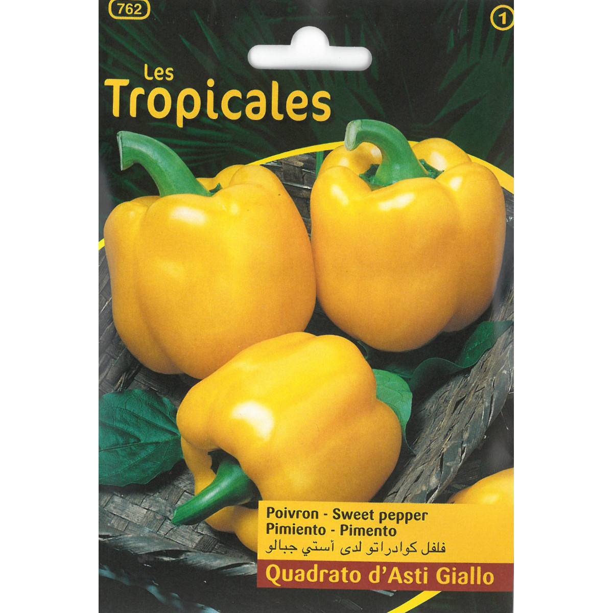 Sachet graines LES TROPICALES - Poivron Quadrato d'Asti Giallo