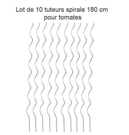 Tuteur spirale 180cm en acier galvanisé