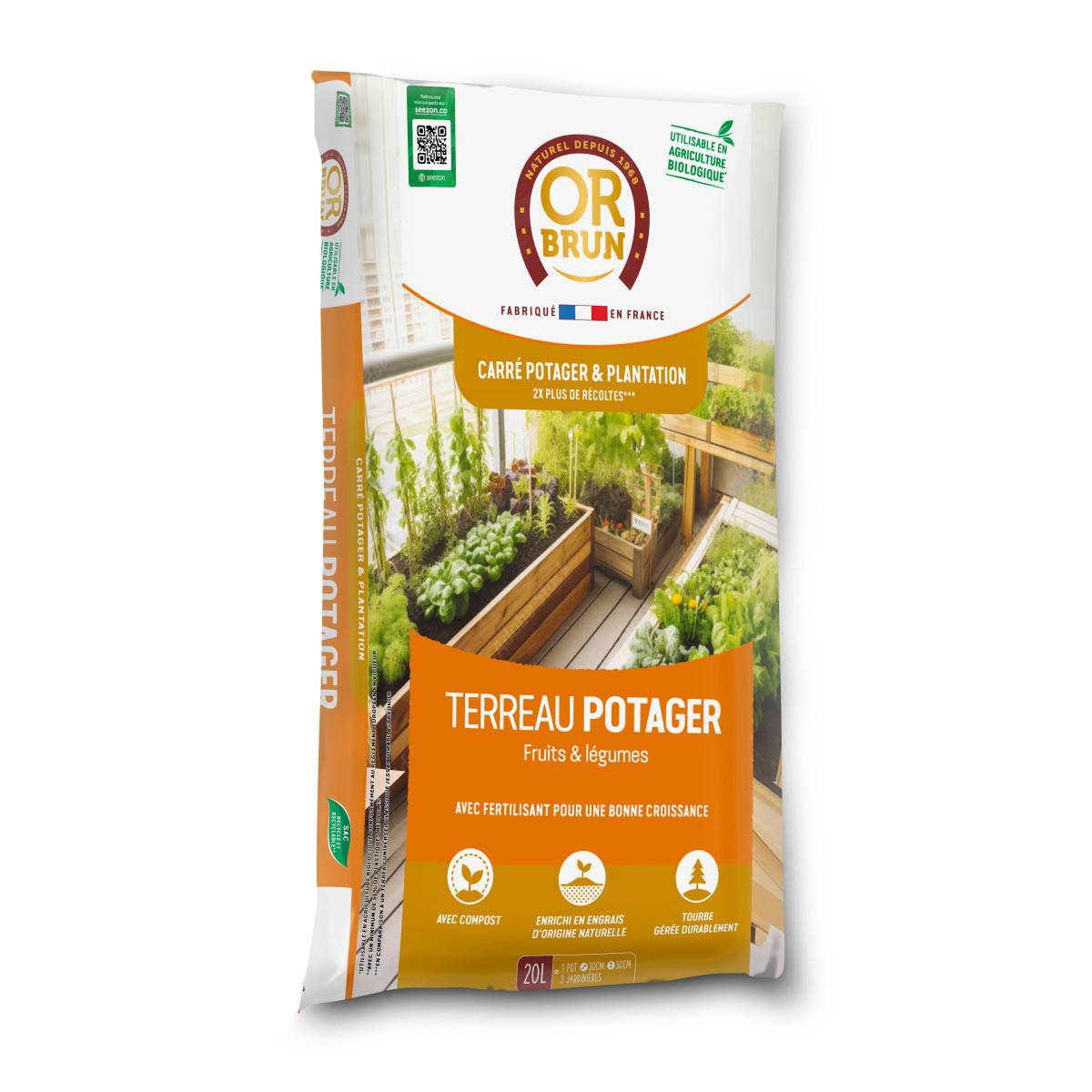 Terreau Potager Or Brun 20 L